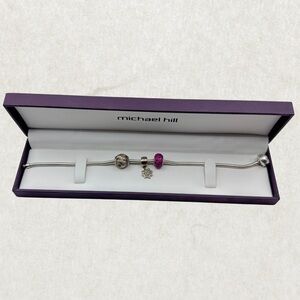 Michael Hill & Emma & Roe charm Sterling Silver 925 Snake Chain Charm Bracelet